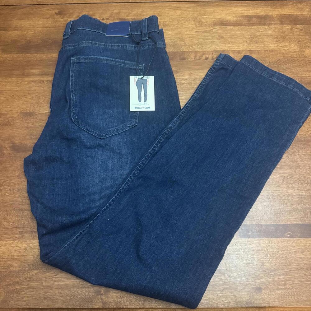 Mugsy Fultons Men’s Jeans 38x32 Dark Wash Stretch Denim NWT Comfort Fit